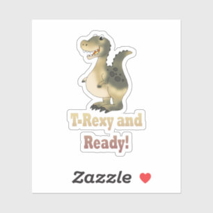 T-Rexy and Ready Dino Cartoon Sticker