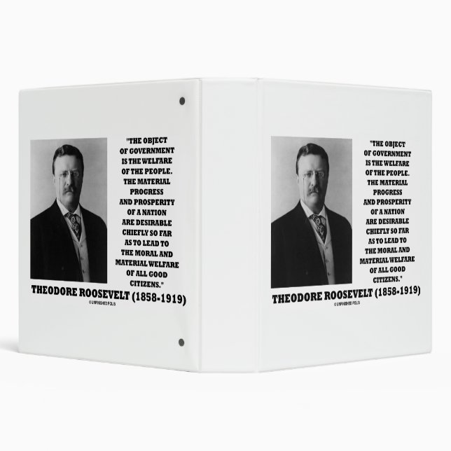 T. Roosevelt Object Government Welfare Of People 3 Ring Binder (Background)