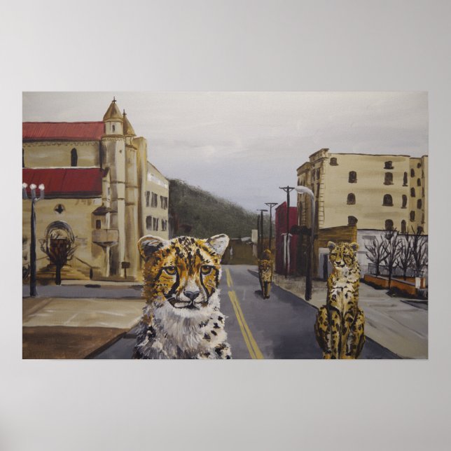 T.S.W.S.Y.E. - Cheetah City Pop Surrealism Print (Front)