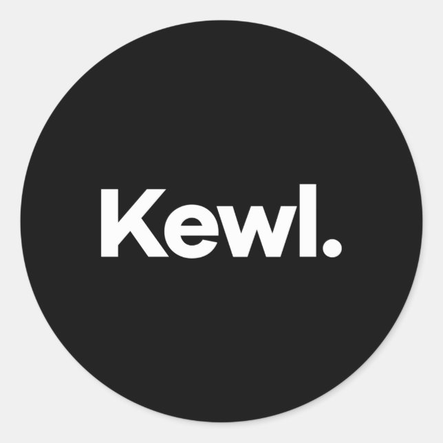 T Says Kewl Classic Round Sticker (Front)