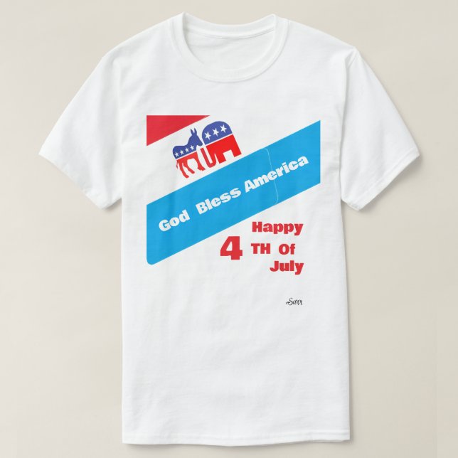 T-shirt : 4Th Of July (Design Front)