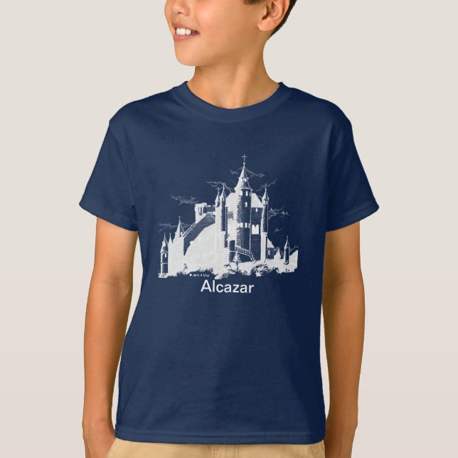 t-shirt - Alcazar (white on dark) (Front)