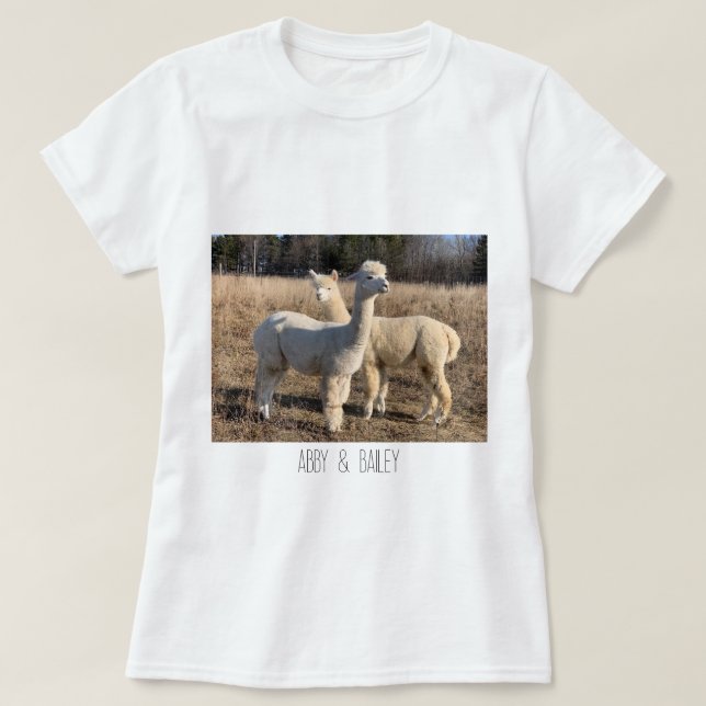 T-Shirt - Alpacas Abby & Bailey (Design Front)