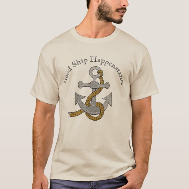 T-shirt - Anchor with Ship Name (Front)