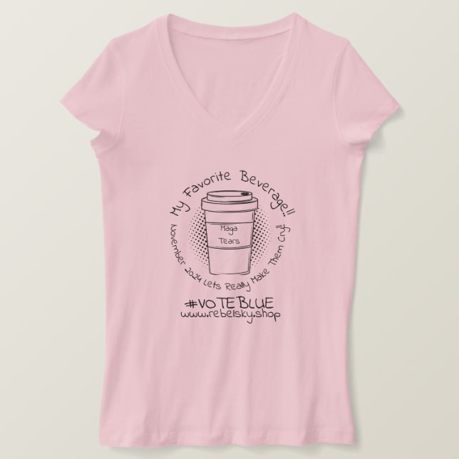 T Shirt Anti-Trump Anti-Maga Maga-Tears Liberal  (Design Front)
