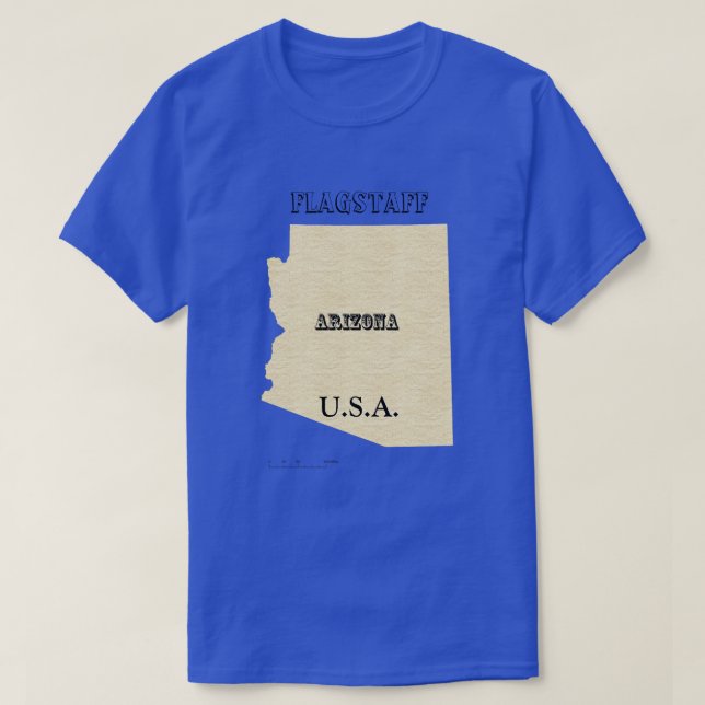 T-shirt - Arizona Map with Town (Design Front)