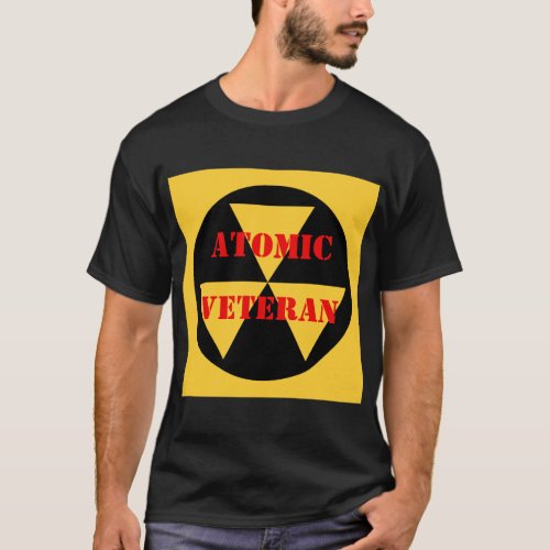 T Shirt Atomic Veteran with Radiation Symbol