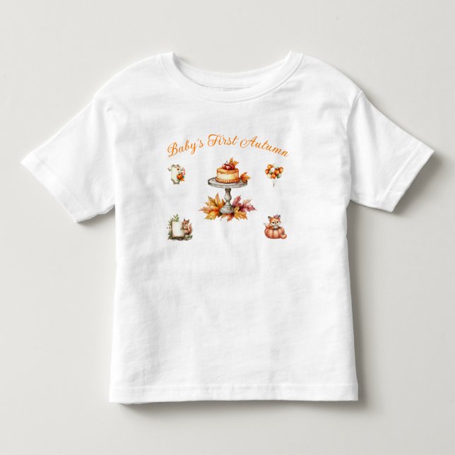 -T-Shirt Autumn Baby Shower Jersey  Toddler T-shirt (Front)