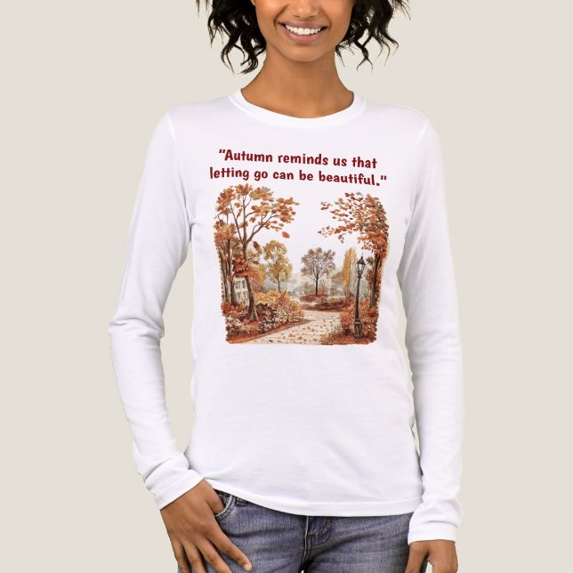 T-Shirt-– Autumn  Inspirational Quote Tri-Blend Shirt (Front)
