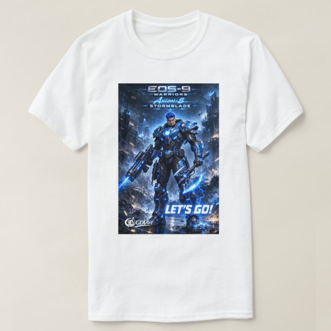 T-SHIRT - AXION-8 STORMBLADE - LET'S GO! (Design Front)