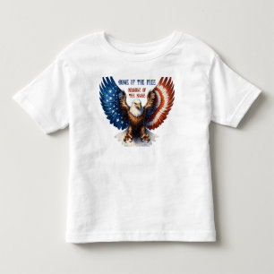 T-Shirt Bald Eagle and Vibrant Stars and Strips