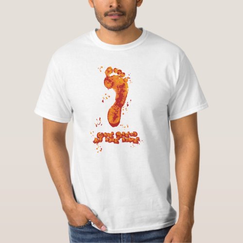 T_Shirt BareFoot Design_One step at the time_Red
