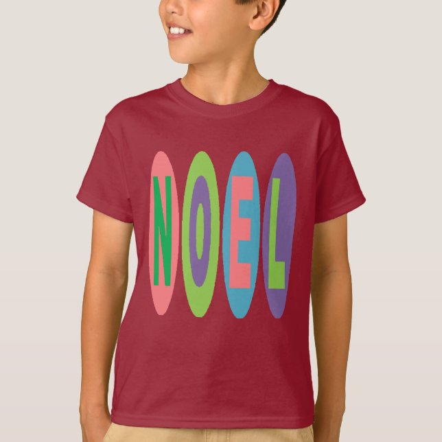 T-shirt basique marron pour enfants NOEL BONBONS (Front)
