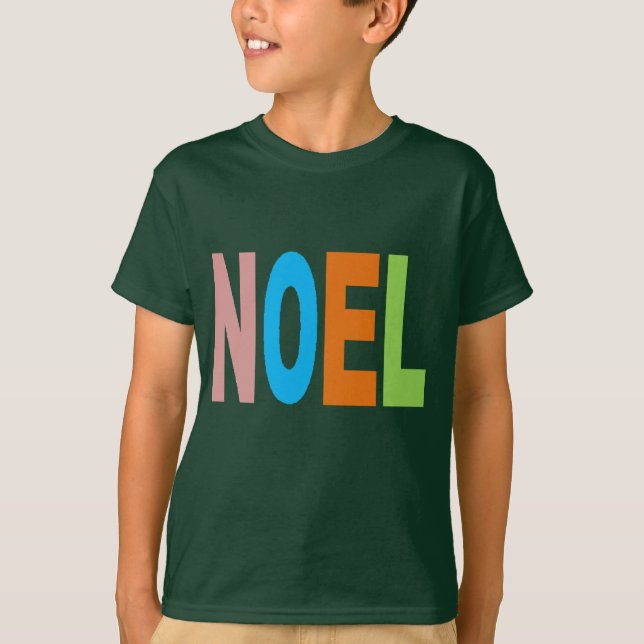 T-shirt basique vert foret Design NOEL (Front)