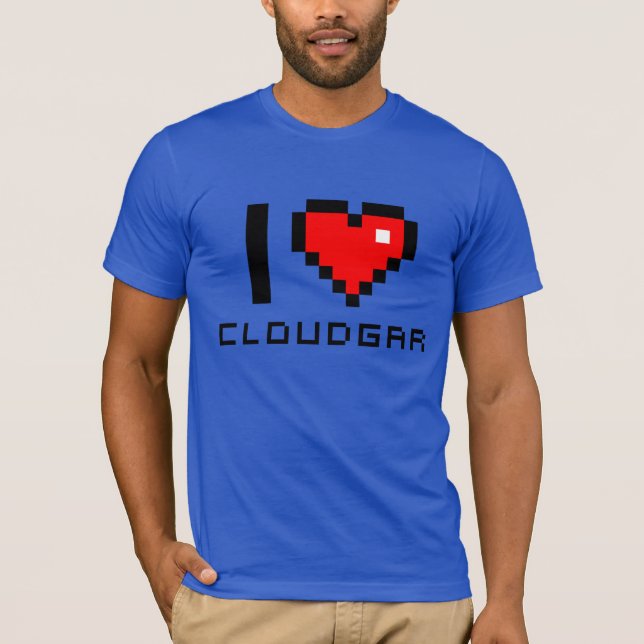 T-shirt Bella Canvas I love CLOUDGAR (Front)