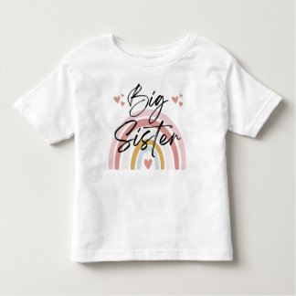 T-Shirt Big Sister Rainbow and Hearts