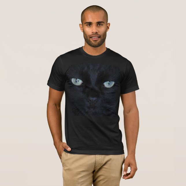 T-Shirt - Black Cat Face (Front Full)