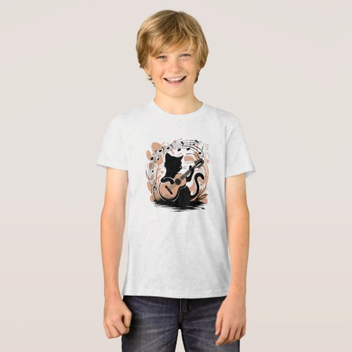 T_Shirt _ Black Cat Tri_Blend Shirt