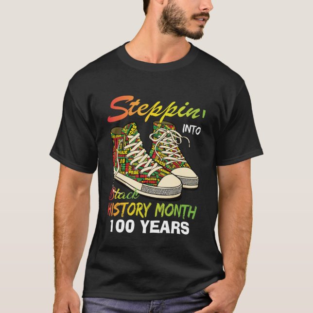 T-Shirt-Black History Month 100 Years T-Shirt (Front)