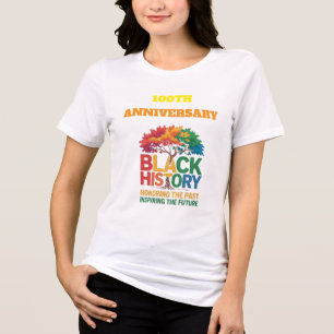 T-Shirt Black History Month 100 Years Tri-Blend Shirt