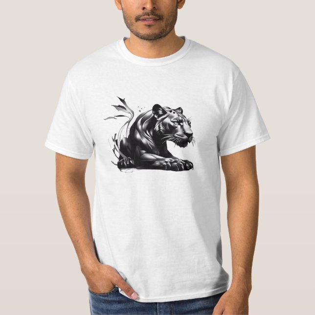 T-Shirt Black Pantha Design (Front)