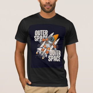 T-Shirt Black with a space design