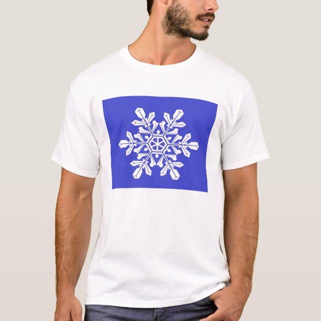 T-Shirt Blue Snow Flake (Front)