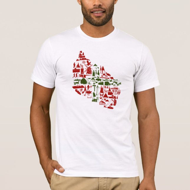 T-shirt "Bornholm Logo" Gentlemen (Bella Canvas) (Front)