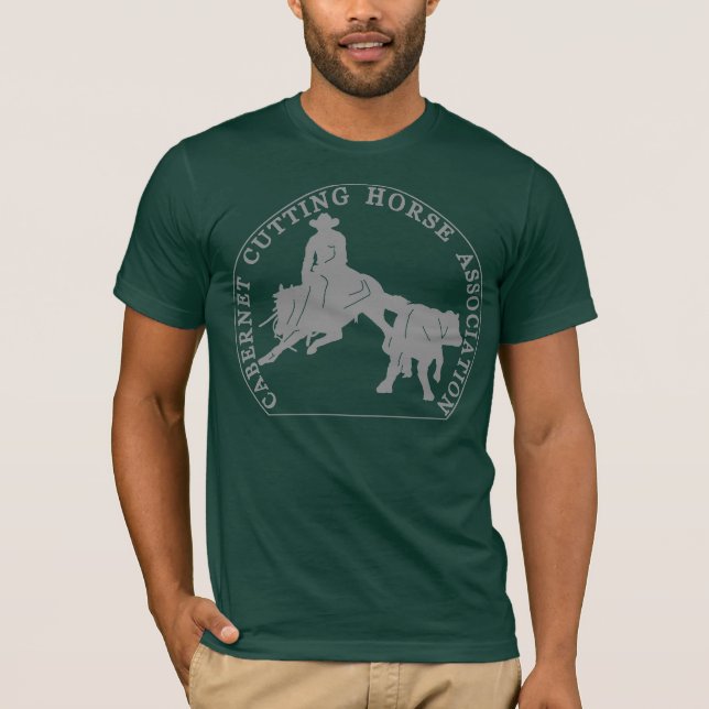 T-Shirt Cabernet CHA American Vert Logo Gris (Front)