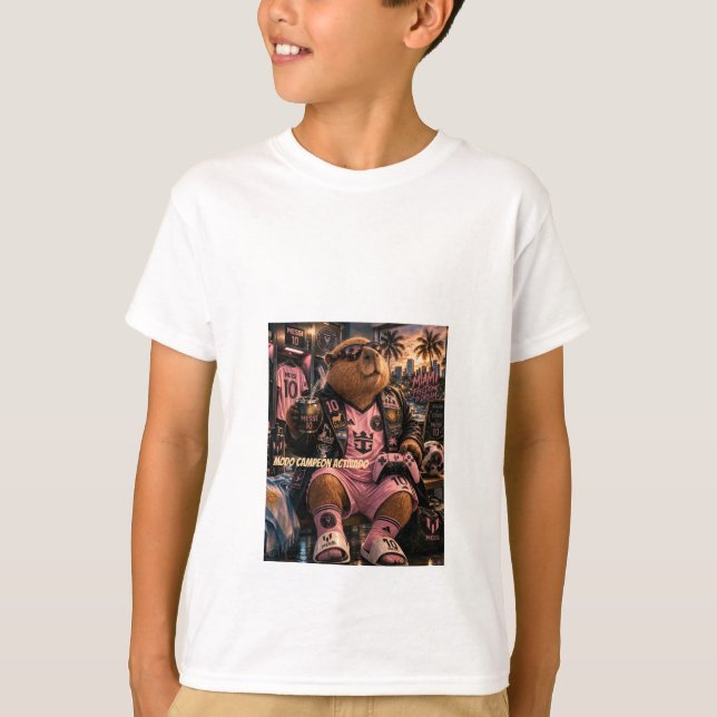 T-shirt Capibarra 10. Champion mode activated. (Front)