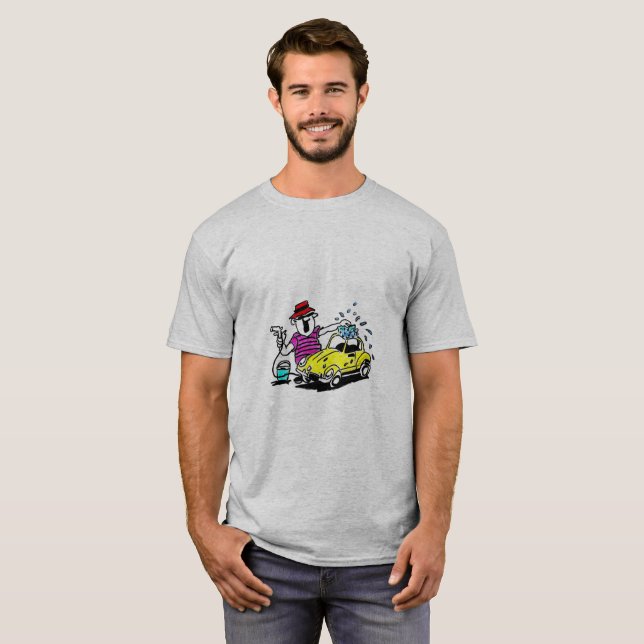 T-SHIRT - CARTOON CAR WASH (Front Full)