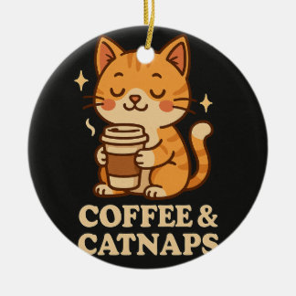 T-shirt cat sticker ceramic ornament