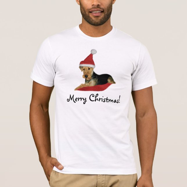 T-shirt Christmas "Airedale Terrier" (Front)