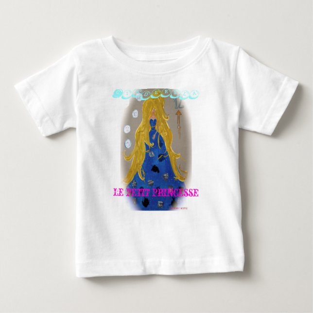 t-shirt Cinderela "Le petit princesse" infantil (Front)