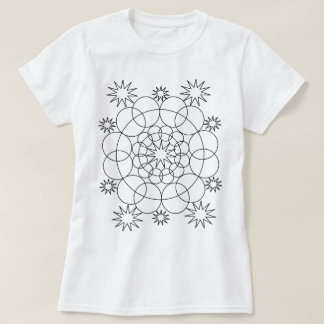 T-shirt - Circles and Stars Mandala to Color