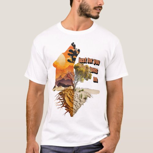 t_shirt clasic wolf just for you love me 