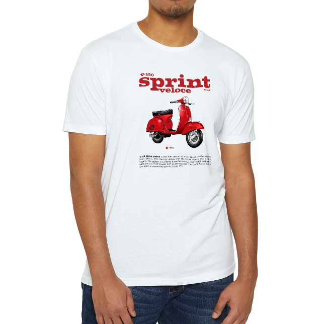 T-Shirt Classic Scooter V-150 Sprint V Red (Creator Uploaded)