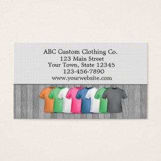 template card shirt t business Business  & Clothing Cards Zazzle Templates  Store