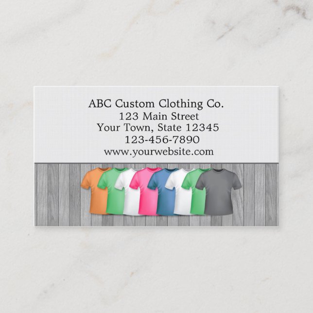 T-shirt Clothing Store Business Card (Front)