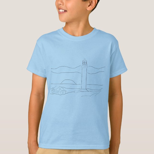 T-Shirt - Color your Own Lighthouse (Front)