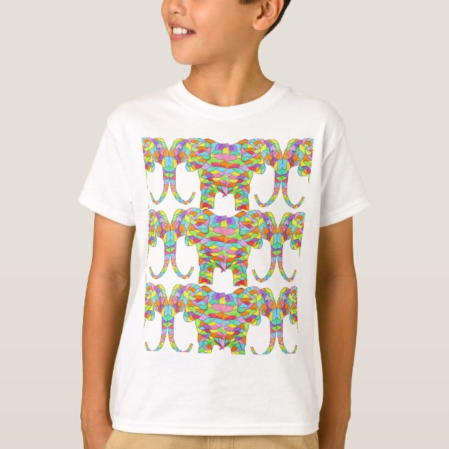 T-Shirt Colorful Elephant (Front)