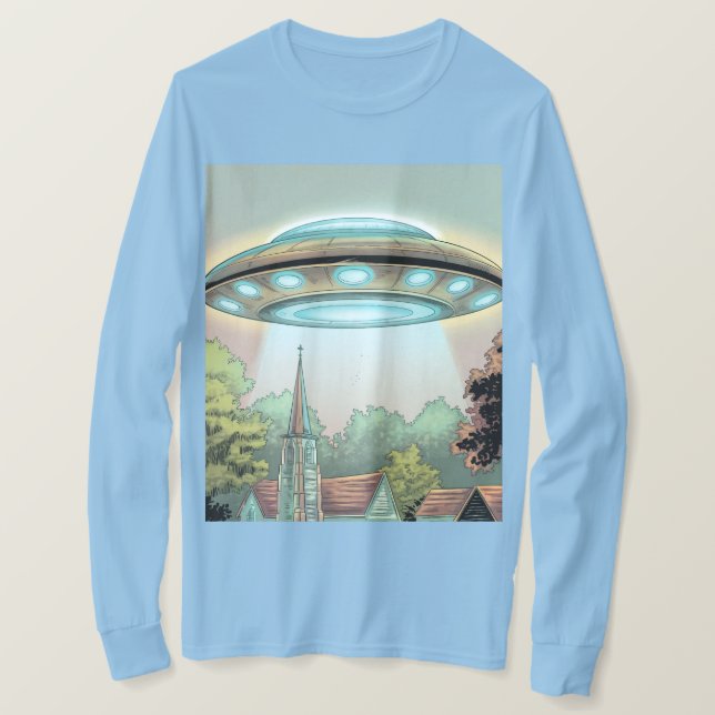  T-Shirt Comic Style UFO Image (Design Front)