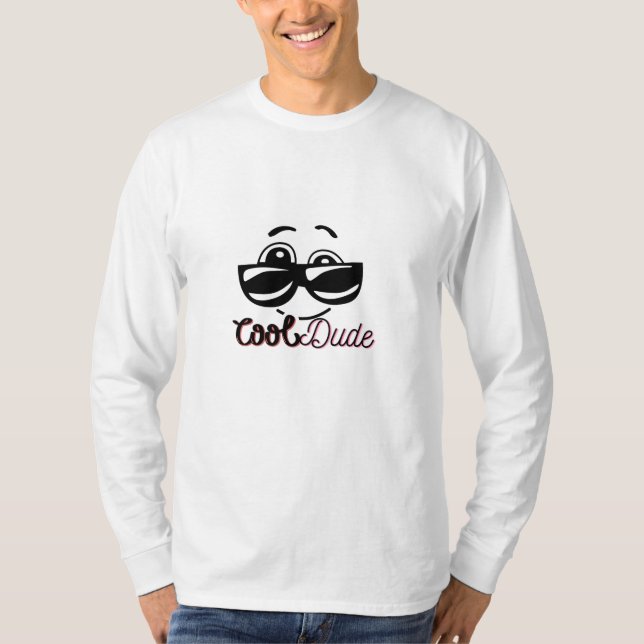 T-Shirt "Cool Dude with Goggles - Long Sleeve Shir (Front)