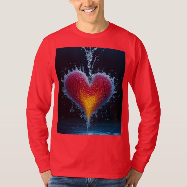 T-Shirt"Crimson Cascade: Dynamic Dilution in Red" T-Shirt (Front)