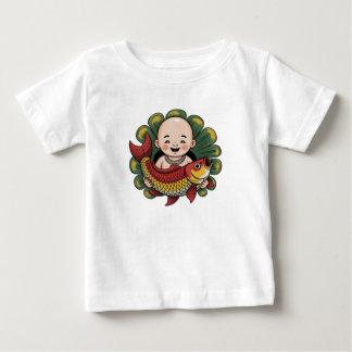 T-Shirt | Cute Boy with Lucky Koi