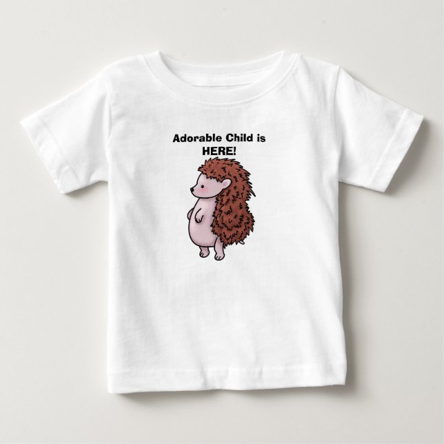 T-Shirt Cute Kid's Hedgehog Design (Front)