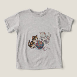 T-Shirt Cute Playful Kittens with Ball of Yarn T-S Toddler T-shirt