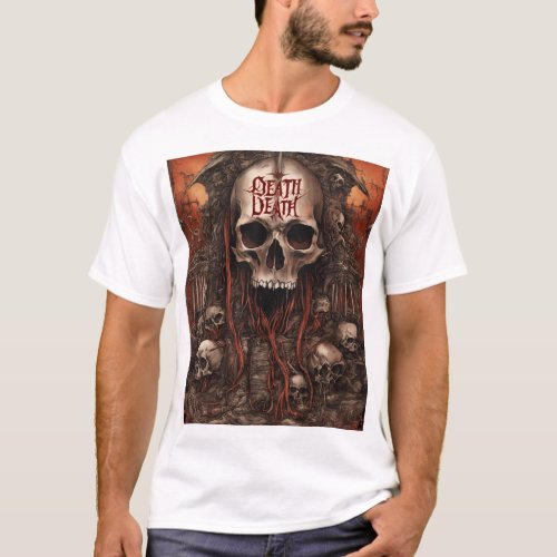 T_Shirt Death metal white T_shirt Death metal  T_Shirt