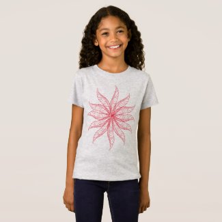 T-Shirt - Delicate Red Feather Blossom