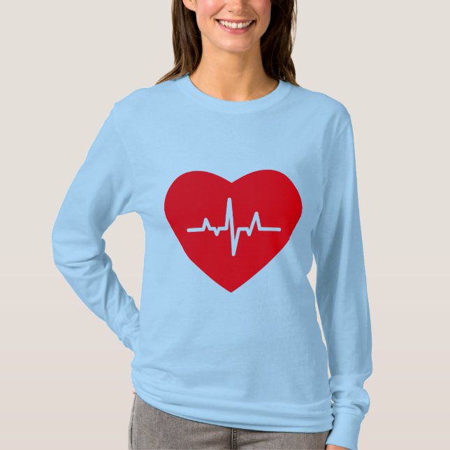 t shirt design for heart life line illustration (Front)
